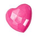 Kids button as heart out plastic in pink 14 mm 0,55 inch